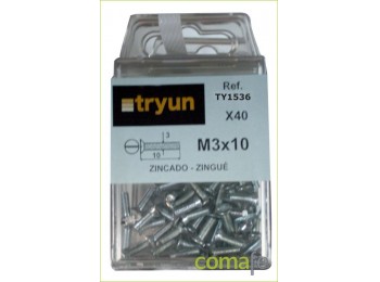 Tornillo c/c.z.m3x10 2720/40pz