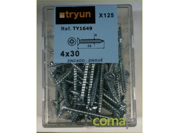 Tornillo ma.z.4x30 43404/125pz