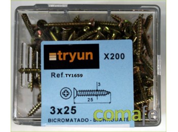 Tornillo ma.b.3x25 43427/200pz