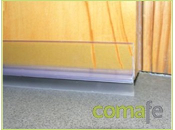 Burlete pvc transpa.labio 1m.