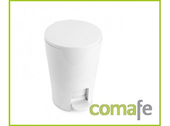 Cubo ba?o c/ped 5lt plast bl c