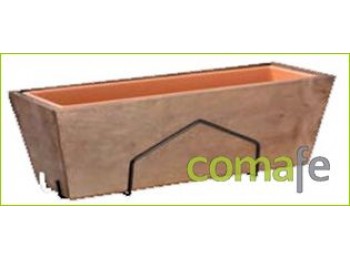 Jardinera+soporte madera 65x25