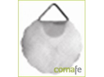 Colgante tela blanco 30mm 10pz