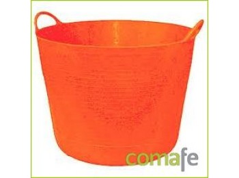 Capazo plast.42l color naranja