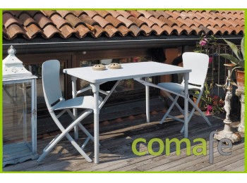 Silla plegable resina blanca n