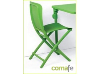 Silla pleg resina verde lima z