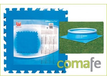 Suelo piscinas eva azul 50x50c