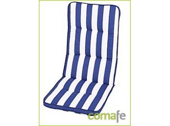 Cojin tumbona blanco/azul 120x