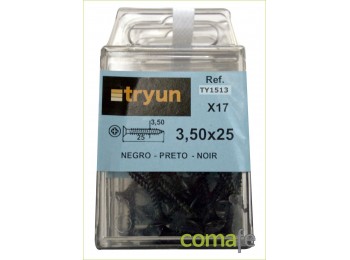 Tirafondo pladur negro 3,5x25/