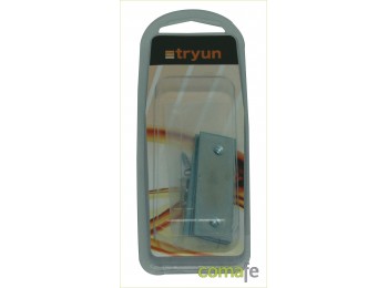 Placa cartela 50mm zincada 4pz
