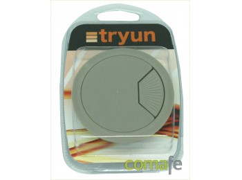 Tapon pasacables 60mm gris 1pz