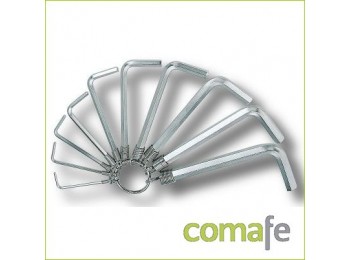 Llave hex acodada niquela 2-8m