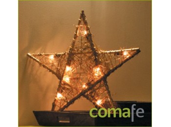 Estrella ratan iluminada inter
