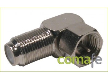 Conector f acodado