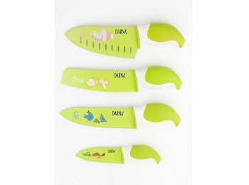Juego 4 cuchillos colores m/si
