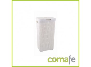 Cesto ropa c/tapa 40l blanco c