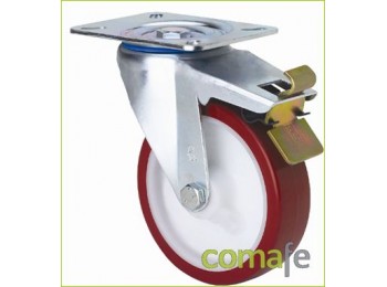 Rueda gir 125mm freno poliu 20