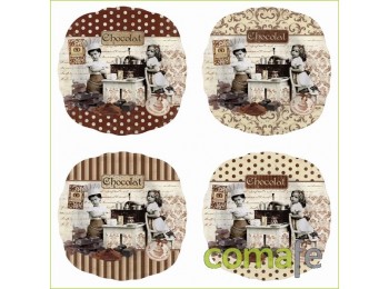 Plato postre 19 cm set 4 ud. r