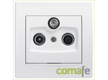 Toma tv/fm/sat blanco  aya3590