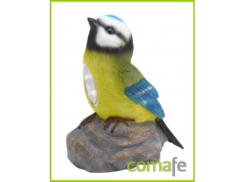 Pajaro decora.pardo c/luz led1