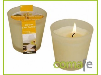 Vela vaso con.duo vainilla+mag