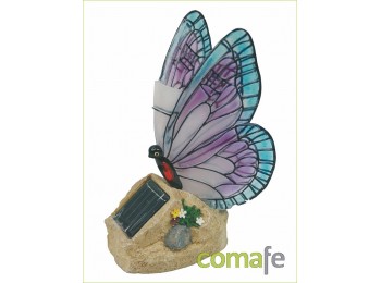 Lampara solar roca mar. violet