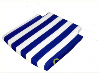 Cojin para silla blaco/azul (2