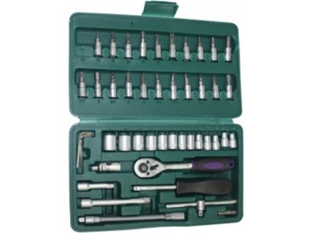 Llave vaso jgo 46pz 1/4´ 51066