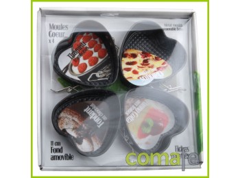 Set 4 moldes metal surtido