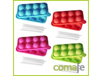Molde silicona + 8 pop cake c/