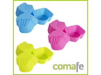 Set 6 molde cupcake silicona
