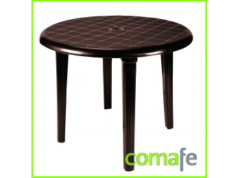 Mesa resina redonda 90cm wengu