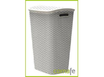 Cesto ropa c/tapa 55l blanco v