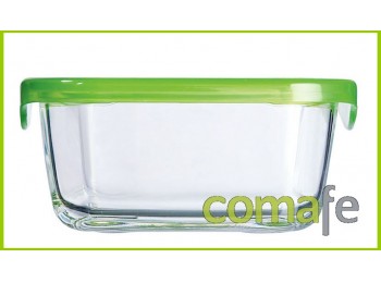 Recipiente cuad. cris. c/t 10x