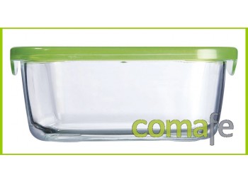 Recipiente cuad. cris. c/t 13x