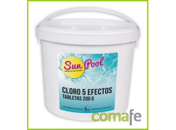 Cloro 5acciones tab200g 5k sun