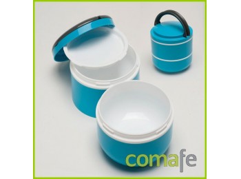 Fiambrera alimentos doble azul