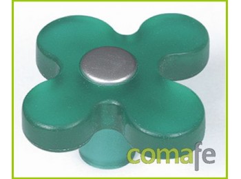 Pomo mueble infantil flor verd
