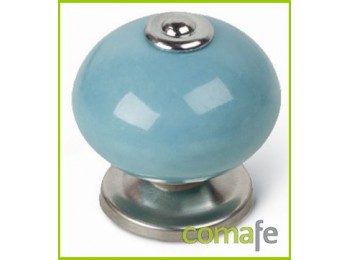 Pomo mueble azul celeste 40mm