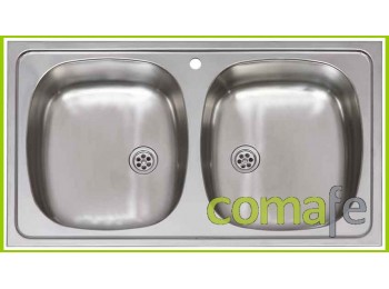 Fregadero cocina ac.inox 2s 80