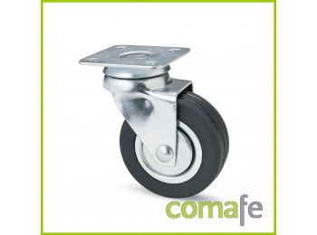 Rueda goma gris zn.platina 160