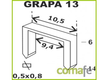 Grapa 13 06mm 5000 pzs