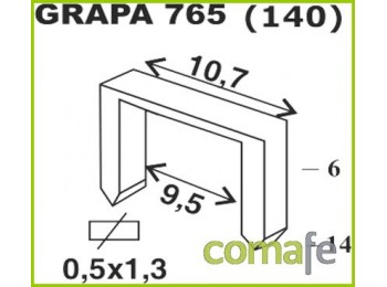 Grapa 765 08mm 5000 pzs
