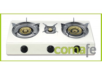 Cocina portatil gas 3 fuegos