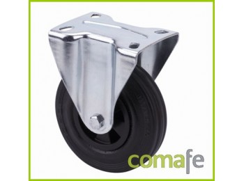 Rueda fija goma negra ?100 pla
