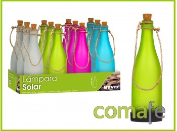 L?mpara solar botella vidrio 4