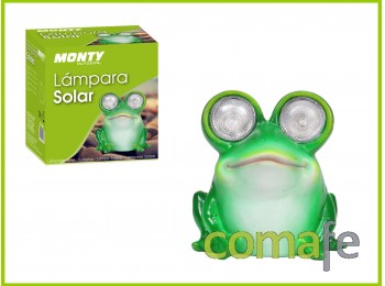 L?mpara solar rana resina 12,5