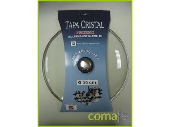 Tapa cristal aro inox con valv