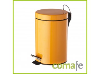 Papelera pedal 3lt naranja 17x