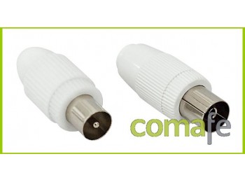 Conector tv recto hembra 9,5mm